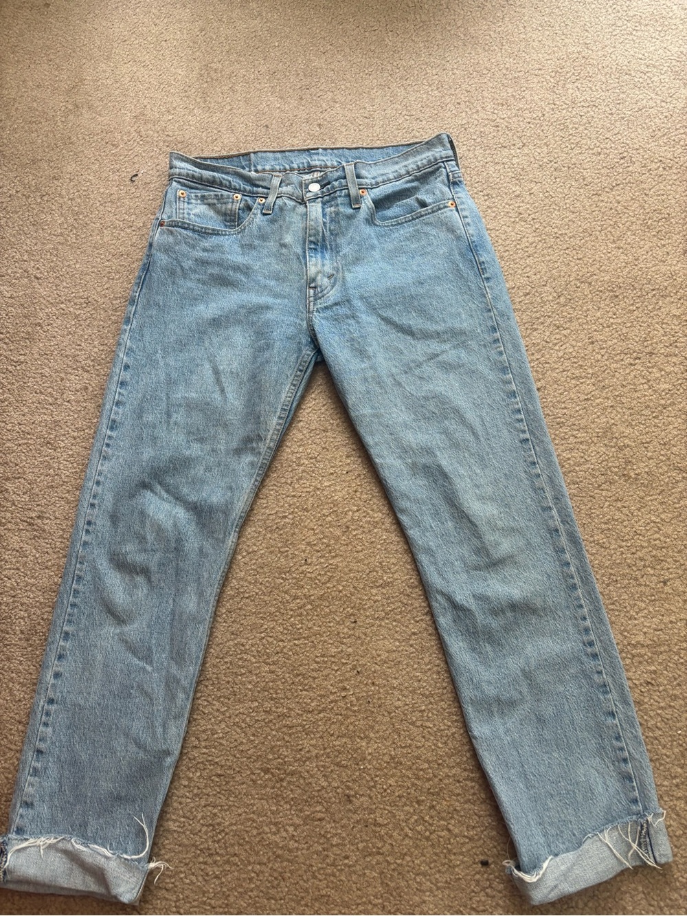 Classic Light Blue Men's or Women’s Jeans Sample Factory Jeans Red Label
